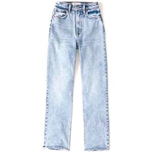 90s Ultra High Rise Acid Wash Straight Jeans Size 26S